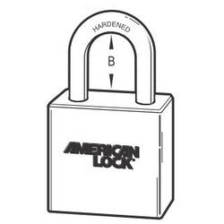 American Lock A5102 KA 43737 | Steel Rekeyable Padlock, 5-Pin, 3" Shackle, Keyed Alike 43737