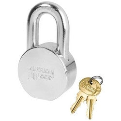 American Lock AH10 KA | Rekeyable Padlock, Keyed Alike, Blade Tumbler, Steel Body, Chrome, 2" W x 1" T, 1-1/16" Nickel Boron Shackle