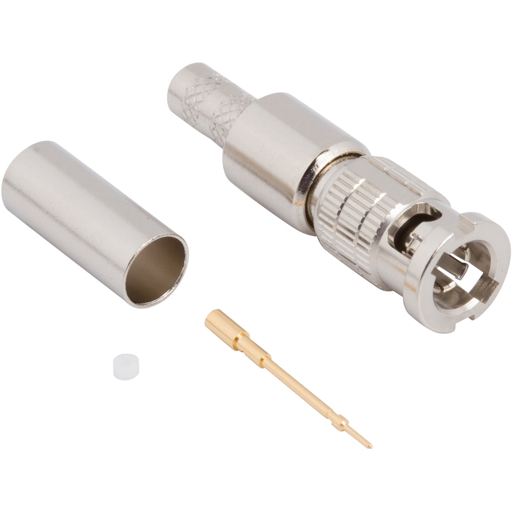 Amphenol RF 034-1107-12G | RF Connector Plug, Crimp, Brass, Silver-Plated