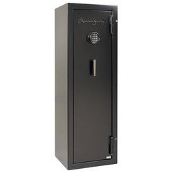 Amsec American Security TF5517E5-LTN-F-BK-A | Gun Safe, 11-Gun, 30 Min Fire, Front Load, Electronic Lock, Black Nickel on Black Textured