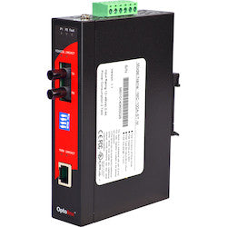 Antaira Technologies IMC-100A-ST-S3 | 10/100TX to 100FX Industrial Media Converter, SM 30KM, ST Connector