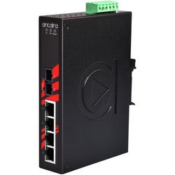 Antaira Technologies LNX-0501-M | 5-Port Industrial Unmanaged Ethernet Switch with 4 10/100Tx + 1 100Fx (SC) Multimode 2Km