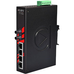 Antaira Technologies LNX-0501-ST-S3 | 5-Port Industrial Unmanaged Ethernet Switch with 4 10/100Tx + 1 100Fx (ST) Single-mode 30Km