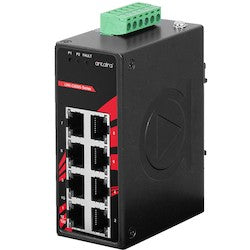 Antaira Technologies LNX-C800G-T | 8-Port Industrial Compact Gigabit Unmanaged Ethernet Switch with 8 10/100/1000Tx; EOT: -40C - 75C