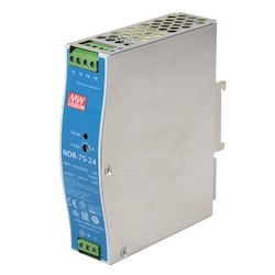 Antaira Technologies NDR-75-24 | 75 Watt Industrial Single Output DIN Rail Power Supply - 24 VDC / 3.2 Amps