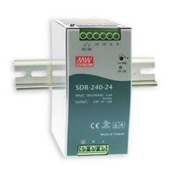 Antaira Technologies SDR-240-48 | 240 Watt Series / 48 VDC / 5.0 Amps Industrial Slim High-Efficiency Single Output DIN Rail Power Supply