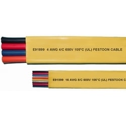 Approved Manufacturers 4EF-1608S-PVC-05 | Festoon, Extra Flexible Bare Stranded Copper Conductor, Polyvinyl Chloride (PVC) Insulation