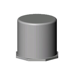 PVC1/2CAP-EA - PVC Fitting, 1/2 PVC End Cap