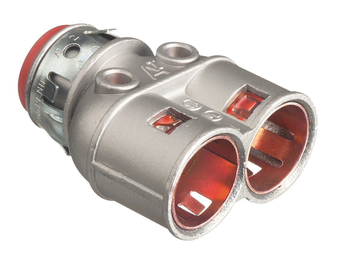 Arlington 4040AST | Duplex Zinc Die-Cast, 1/2" Knockout Mc Cable Connector