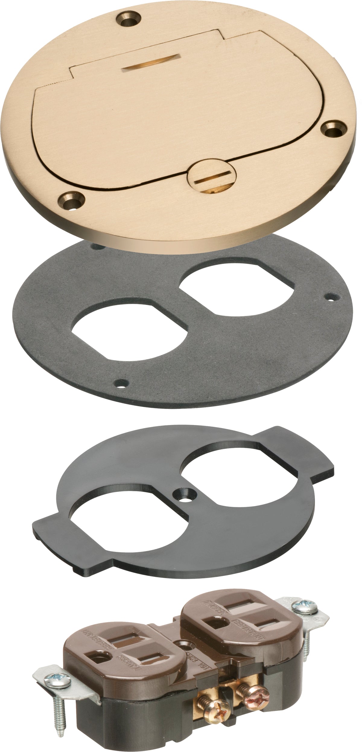 Arlington FLB3531MBTK | 1-G Brass Flip Lid Trim Kit