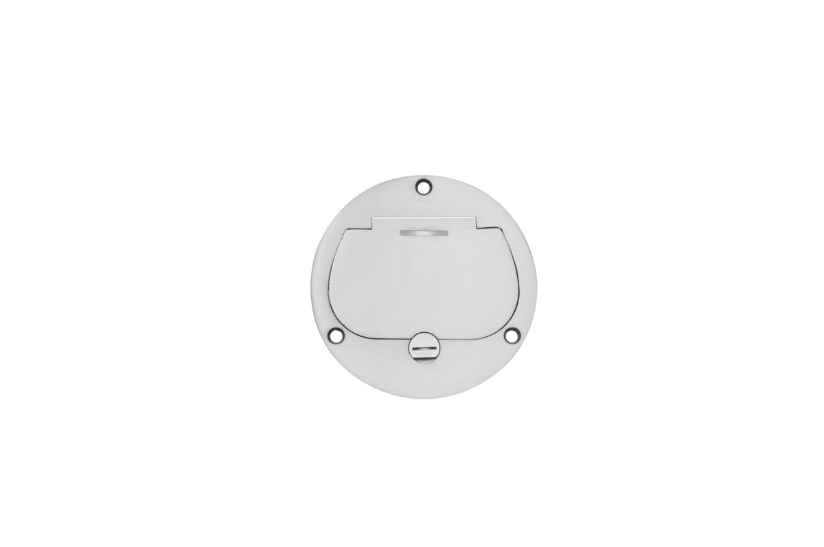 Arlington FLB3531NL | 1-G Nickel Floor Box With Flip Lid