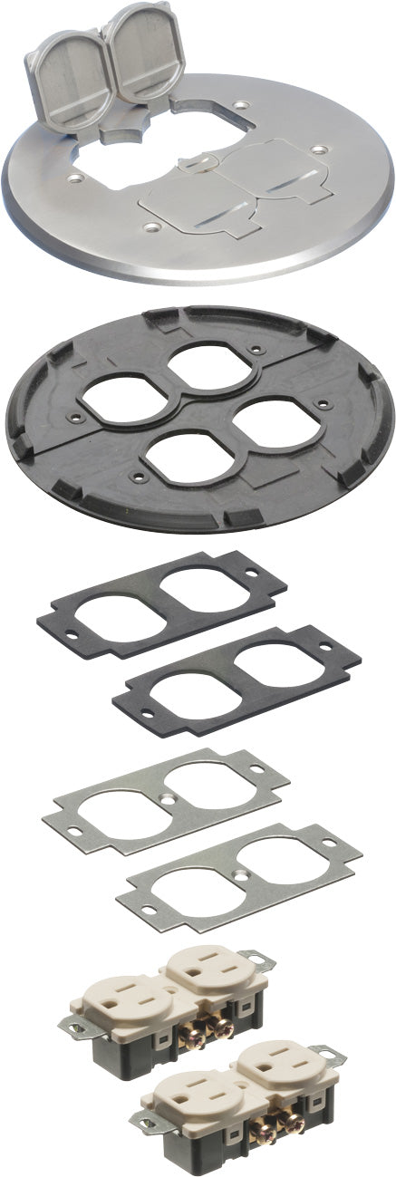 Arlington FLB6240NLTK | Round Nickel Floor Box Trim Kit
