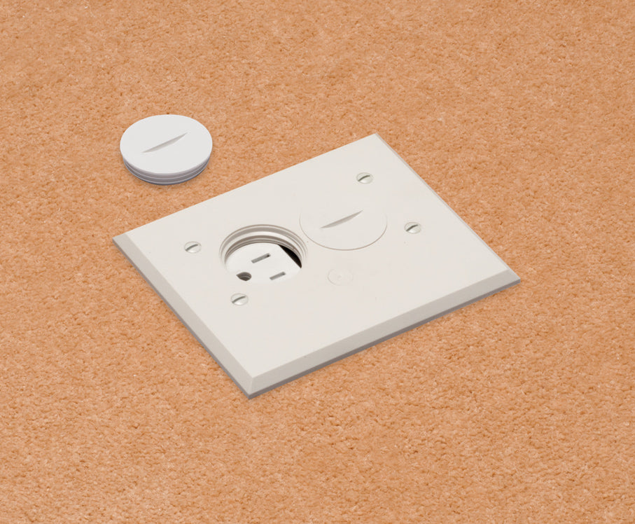 Arlington FLBA101W | White Adjustable Floor Box