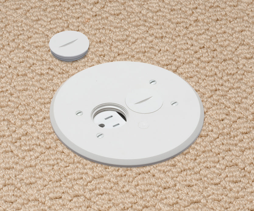 Arlington FLBAR101W | White Adjustable Floor Box Round Cover