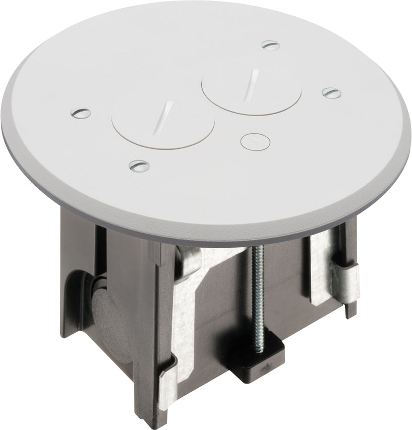 Arlington FLBAR101W | White Adjustable Floor Box Round Cover