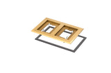 Arlington FLBC8520MB | Brass Two Gang Floor Box Cover