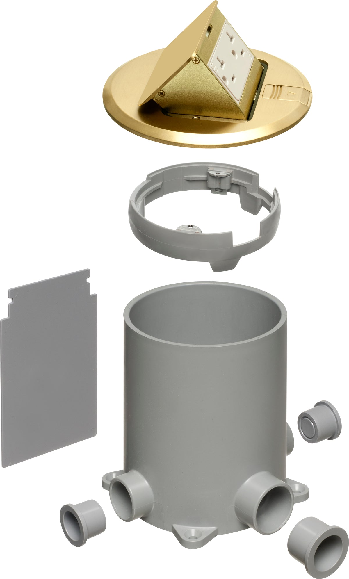Arlington FLBT6620MB | Brass Pop-Up Cover With Receptacle