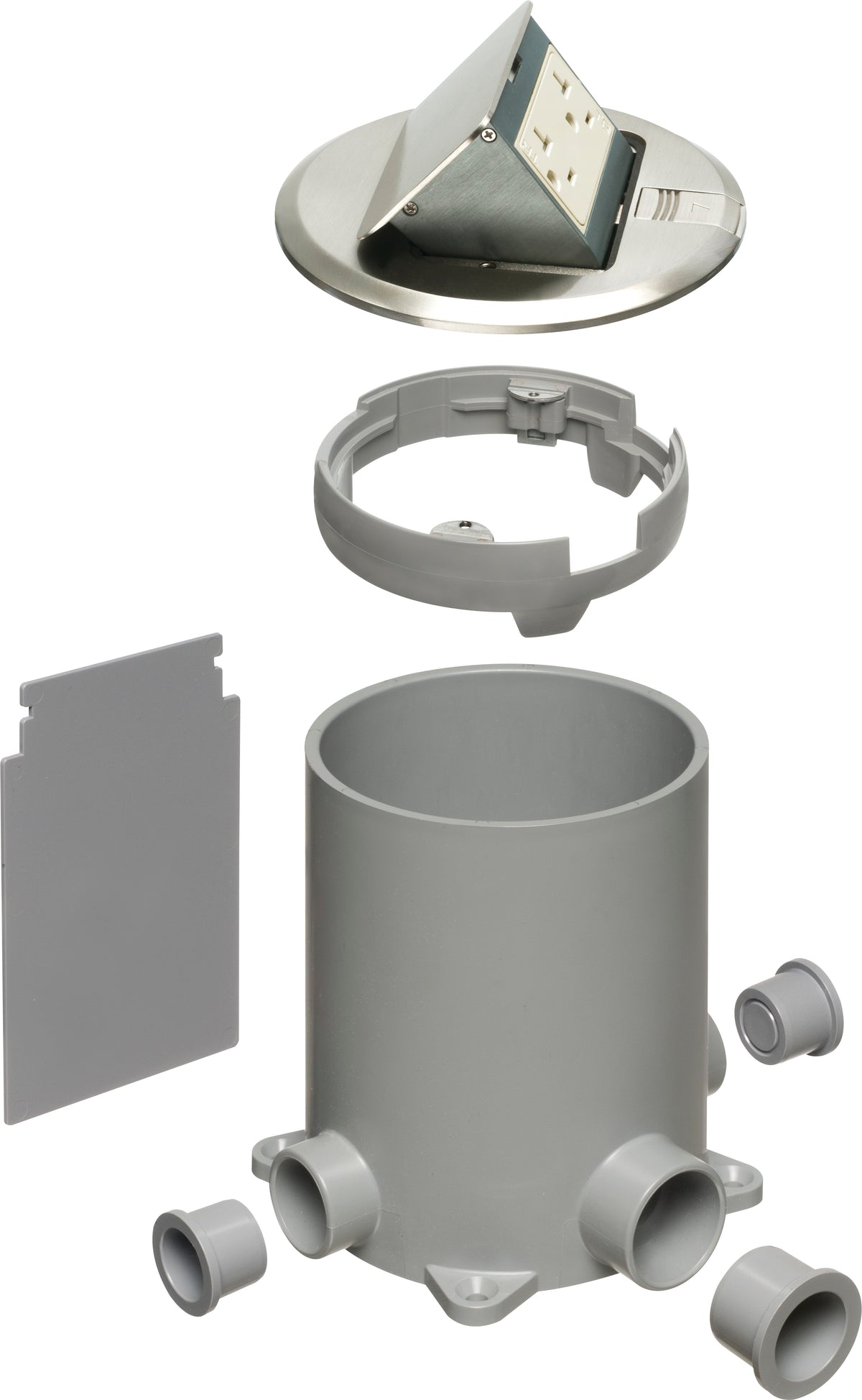 Arlington FLBT6620NL | Nickel Pop-Up Cover With Receptacle
