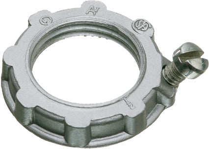 Arlington GL150 | Zinc Die Cast Grounding Locknut For Rigid Conduit. Trade Size 1-1/2".