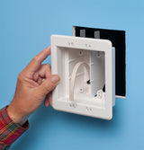 Arlington Industries, Inc TVBU505GC | Recessed Plastic TV Box Comes with Low Voltage Divider