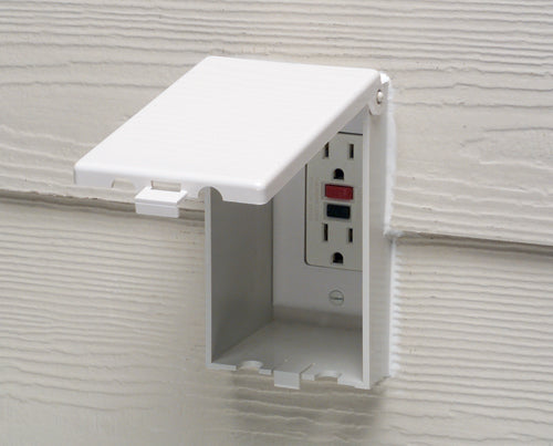 Arlington DBVM1W | Weatherproof-In-Use Box, 1-Gang, Recessed, Vertical, Non-Metallic