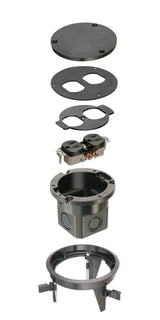 Arlington FLB4360BL | FLOOR BOX KIT BLACK