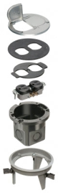 Arlington FLB4360NL | Dropin Floor Box Nickel