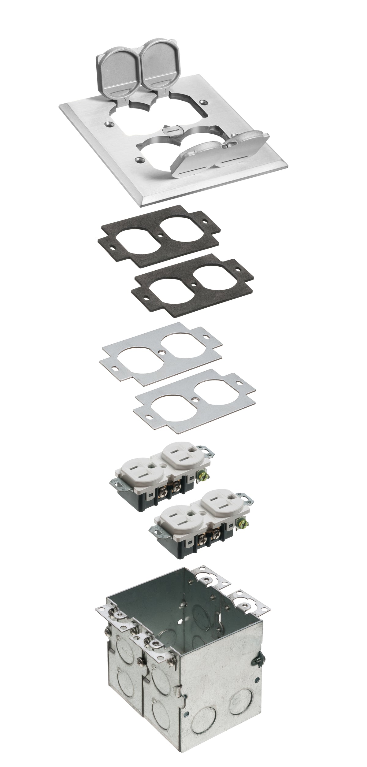 Arlington FLB5551NL | 2 Gang Metal Cover Kit