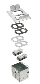 Arlington FLB5551NL | 2 Gang Metal Cover Kit