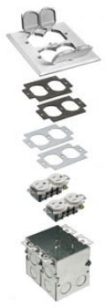 Arlington FLB5551NL | 2 Gang Metal Cover Kit