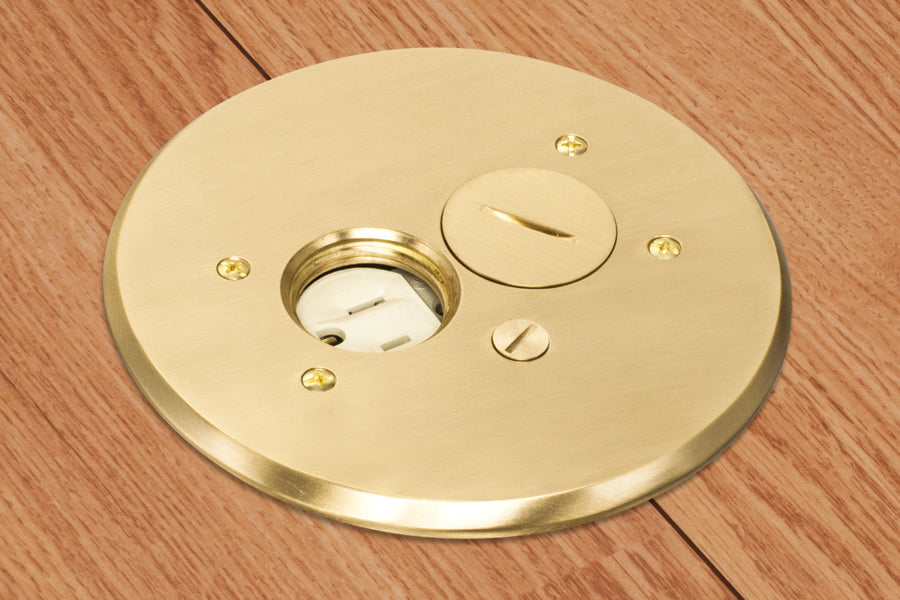 Arlington FLBAR101MB | Brass Adjustable Floor Box-Round