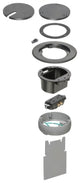 Arlington FLBC4560DBL | Recessed Black Floor Box With De