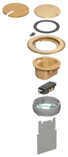 Arlington FLBC4560DMB | Brass Cover With Decora Style Receptacle