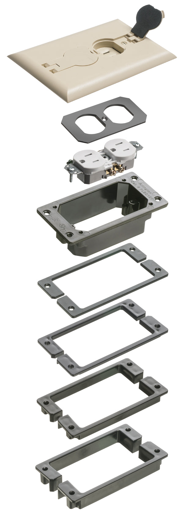 Arlington FLBCF101LATK | ALMOND FLIP LID CONCRETE KIT