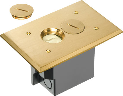 Arlington FLBR101MB | Brass Retro Floor Box