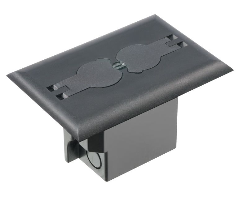 Arlington FLBRF101BL | BLK RETRO FLOOR BOX FLIP