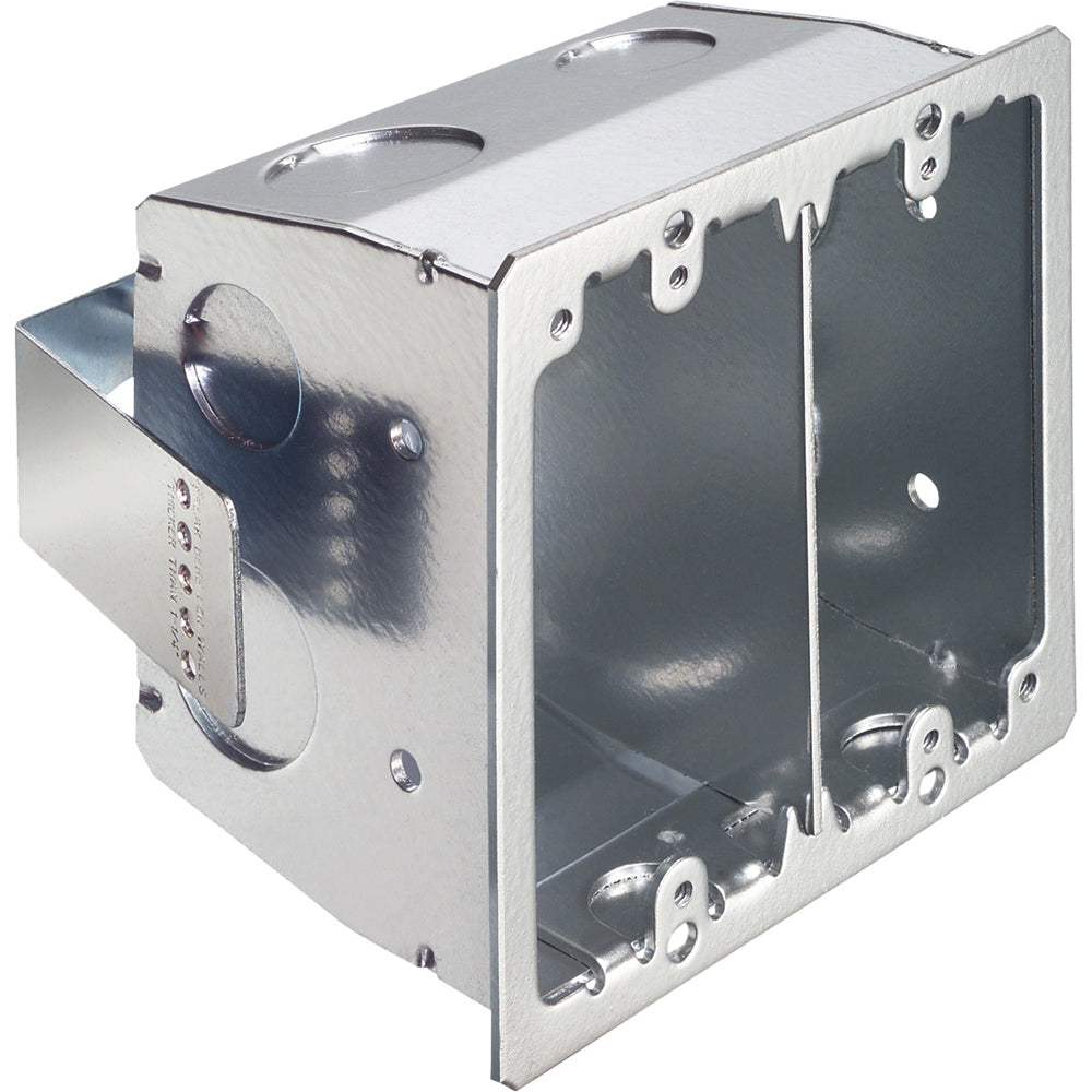 Arlington FSR404S | Gang Box, 2-Gang, 4.185" Deep, 1/2and 3/4" Knockout, Cubic inches:33