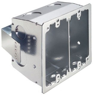 Arlington FSR404S | Gang Box, 2-Gang, 4.185" Deep, 1/2and 3/4" Knockout, Cubic inches:33