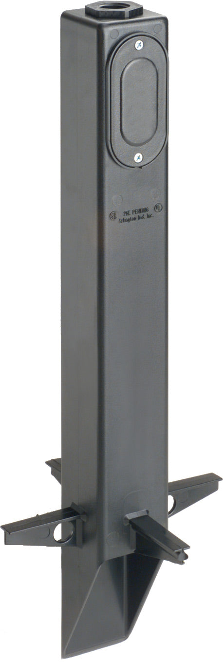 Arlington GPLN19B | BLACK LOW PROFILE GARDEN POST