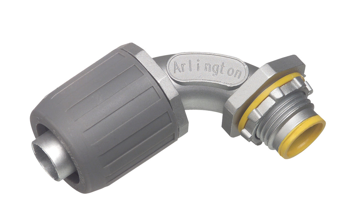 Arlington LT905A | 1/2" 90 Degree LT CONNECTOR with INSULATED THROAT