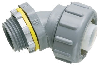 Arlington NMLT45100BL | 1" BLACK PVC LIQUIDTIGHT 45 Degree CONNECTOR
