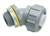 Arlington NMLT4550BL | 1/2" PVC 45 Degree LIQUIDTIGHT CONNECTOR BLACK