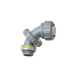 Arlington NMLT5090BL | 1/2" PVC LIQUIDTIGHT CONNECTOR ZERO TO 90 BLACK