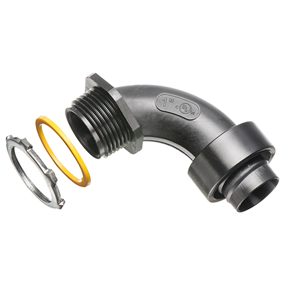 Arlington NMSC90100BL | 1" BLACK SCREW-ON CONNECTOR