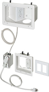 Arlington TVB712BK | White Tv Box-Angled