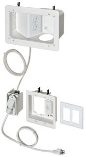 Arlington TVB712BK | White Tv Box-Angled