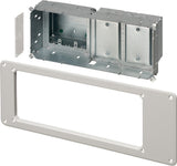 Arlington TVBS613 | 4-Gang Steel Tv Box With White Trim Plate
