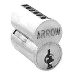 Arrow Lock 100CR-UCX-AB 26D | Pointe SFIC Key Cylinder, 6-Pin Uncombinated, AB Keyway, Satin Chromium Plated