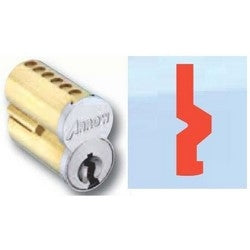 Arrow Lock 100CRP-UCX-CB 26D | Pointe SFIC Key Cylinder, 6-Pin Uncombinated, CB Keyway, Satin Chromium Plated, Without Logo