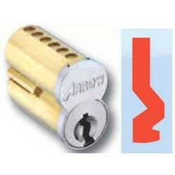 Arrow Lock 100CRP-UCX-DB 26D | Pointe SFIC Key Cylinder, 6-Pin Uncombinated, DB Keyway, Satin Chromium Plated, Without Logo